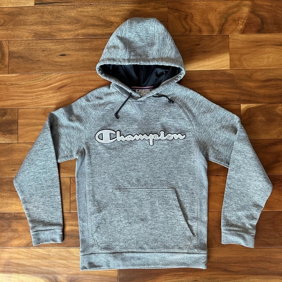 Champion Heather Grey Hoodie Sweatshirt size Small - Picture 1 of 4